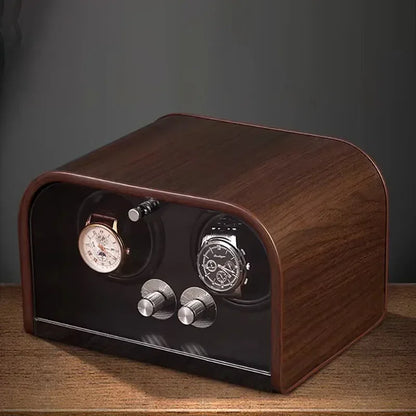 Luxury Wood Automatic Rotator Watch Winder Box Silent Winder Watch Boxes Mechanical Watches Display Organizer Accessories Gift